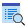 icon of a magnifying glass searching
